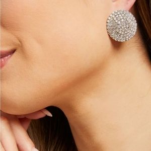 NEW Perry Street Pave Button earrings